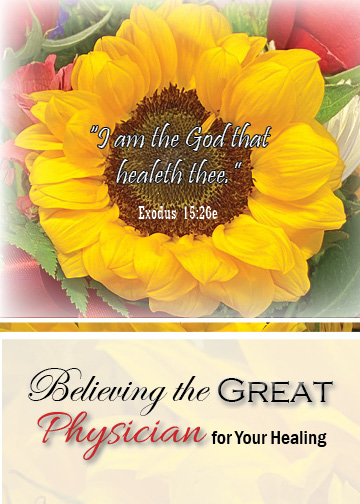 Sunflower with a Bible verse